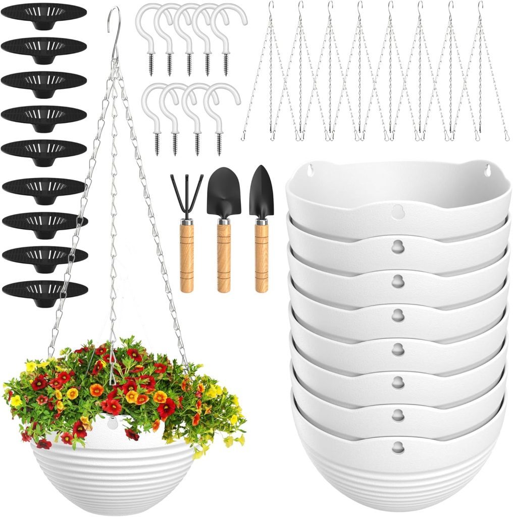 Plastic Hanging Planters W/Trowel Set (L)