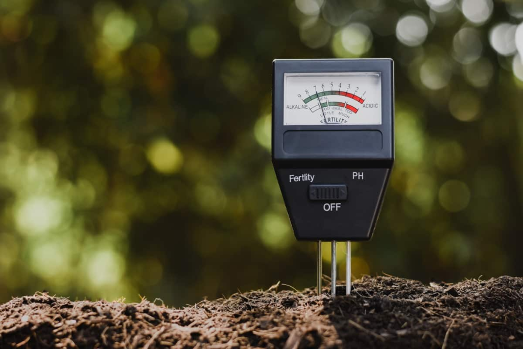 soil ph tester measuring soil fertility and acidity levels for optimal plant growth