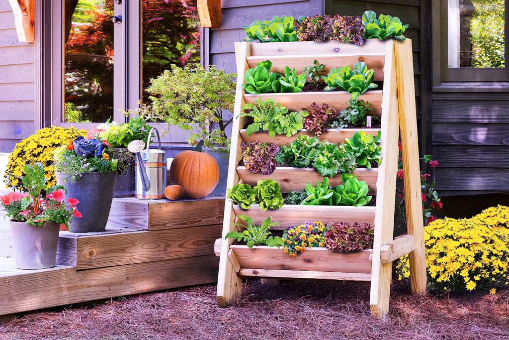 Vertical planted garden.