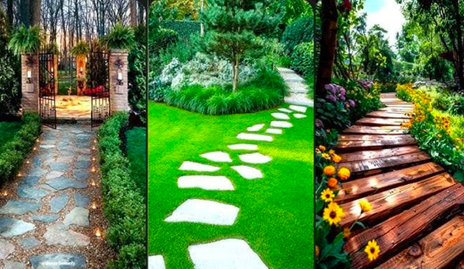 Garden path ideas: flagstone, stepping stones, boardwalk