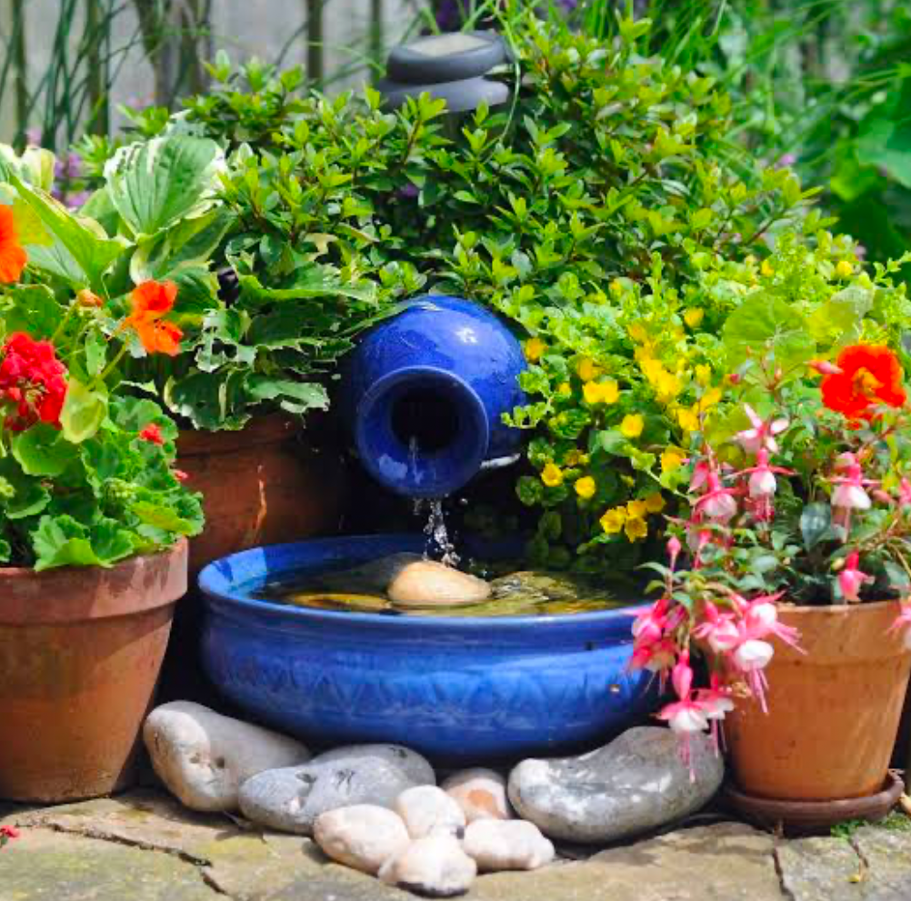 A charming DIY water feature