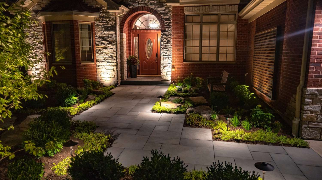 A little front yard garden pathway to the front door.