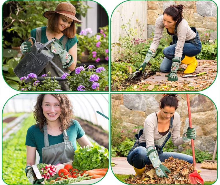 Durable and Comfortable Women's Long Garden Gloves