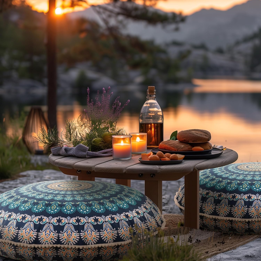 Multipurpose Outdoor Bohemian Mandala Circle Cushion 